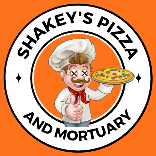 Shakey’s Pizza & Mortuary logo